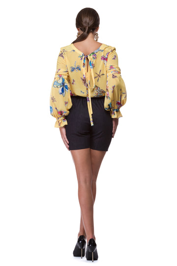 Denim shorts with elasticated waistline WST-0002